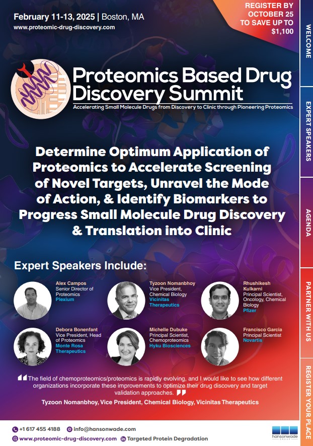 brochure cover - proteomics based drug discovery summit